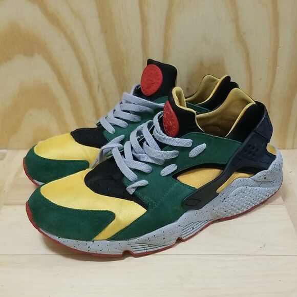 Nike Air x Stussy Huarache Shoes Men's sz 14 Dark Olive Limited Edition - Picture 1 of 9